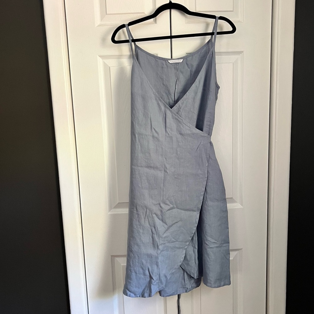 LinenFox Ruby Dress in pale blue